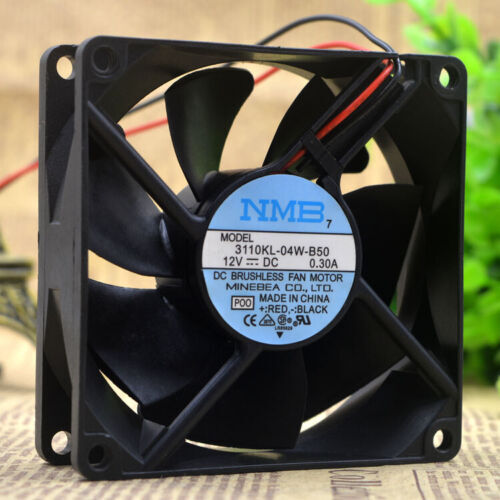 NMB 3110KL-04W-B50 12V 0.30A 8CM 80*80*25MM 8025 2-wire Double Ball Cooling Fan