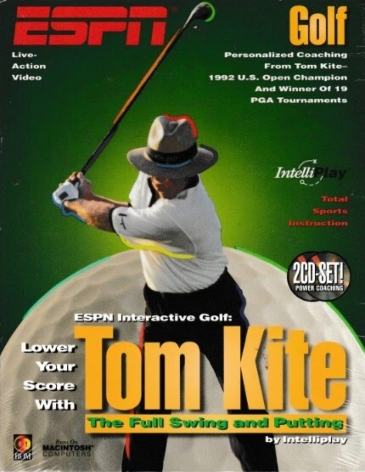 Golf Tom Kite: The Full Swing and Putting for Vintage Apple Macintosh SEALED. 49