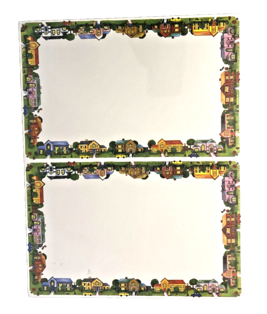 Vintage Sonburn II Designer Papers Neighborhood Border Design 50 sheets NEW