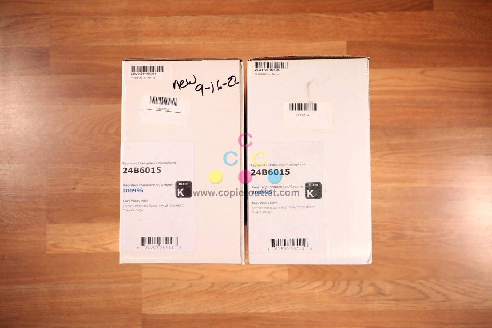 Lot of 2 Compatible Lexmark M5155,M5163,M5170 Black Toner Cartridges 24B6015
