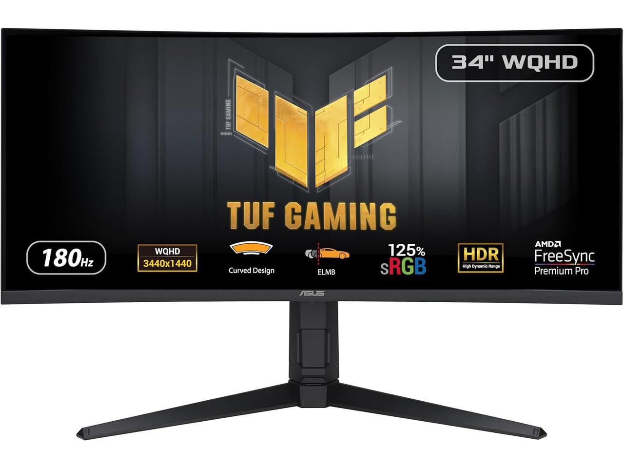 ASUS TUF Gaming 34 inch UltraWide QHD 2K 1440P 180Hz AMD FreeSync Premium Pro