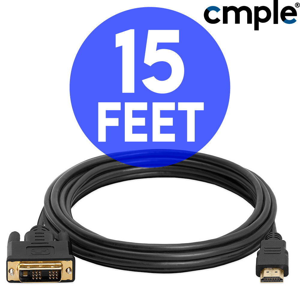 DVI to HDMI Cable Male To Male HD Laptop 1080P Monitor Cord HDTV XBOX Projector