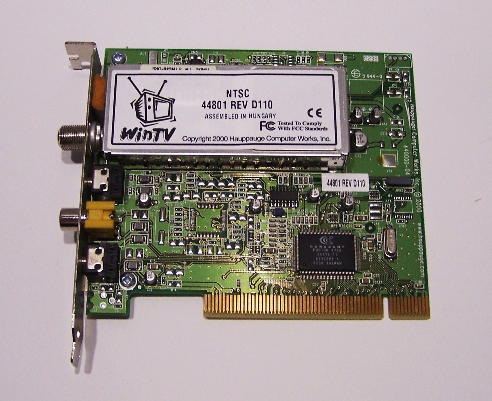 Hauppauge WinTV 44801 rev D110 card Used/Working Pull ~ As-Is/For Parts