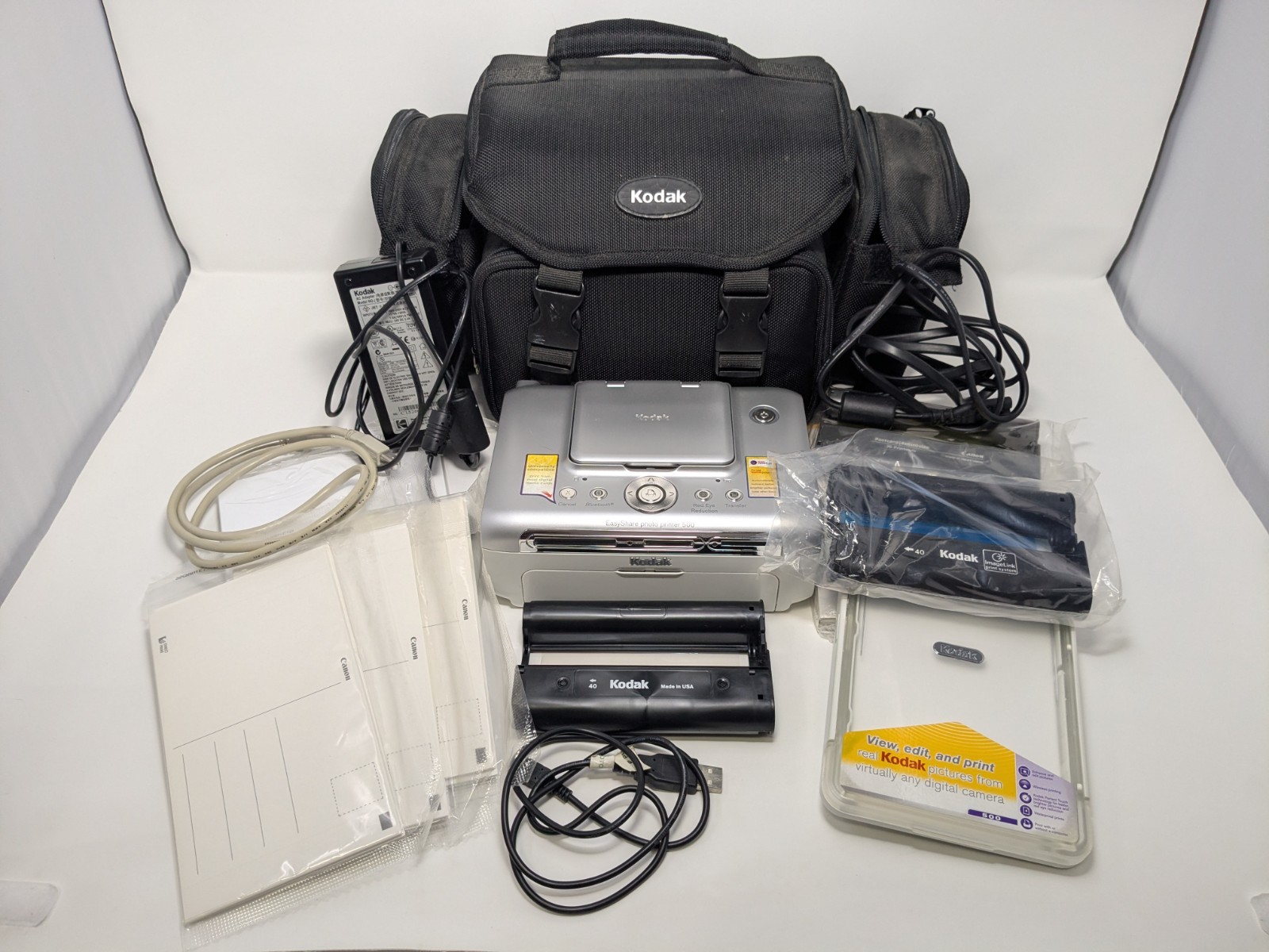 Kodak EasyShare Photo Printer 500 Portable Color USB Printer Mega Bundle
