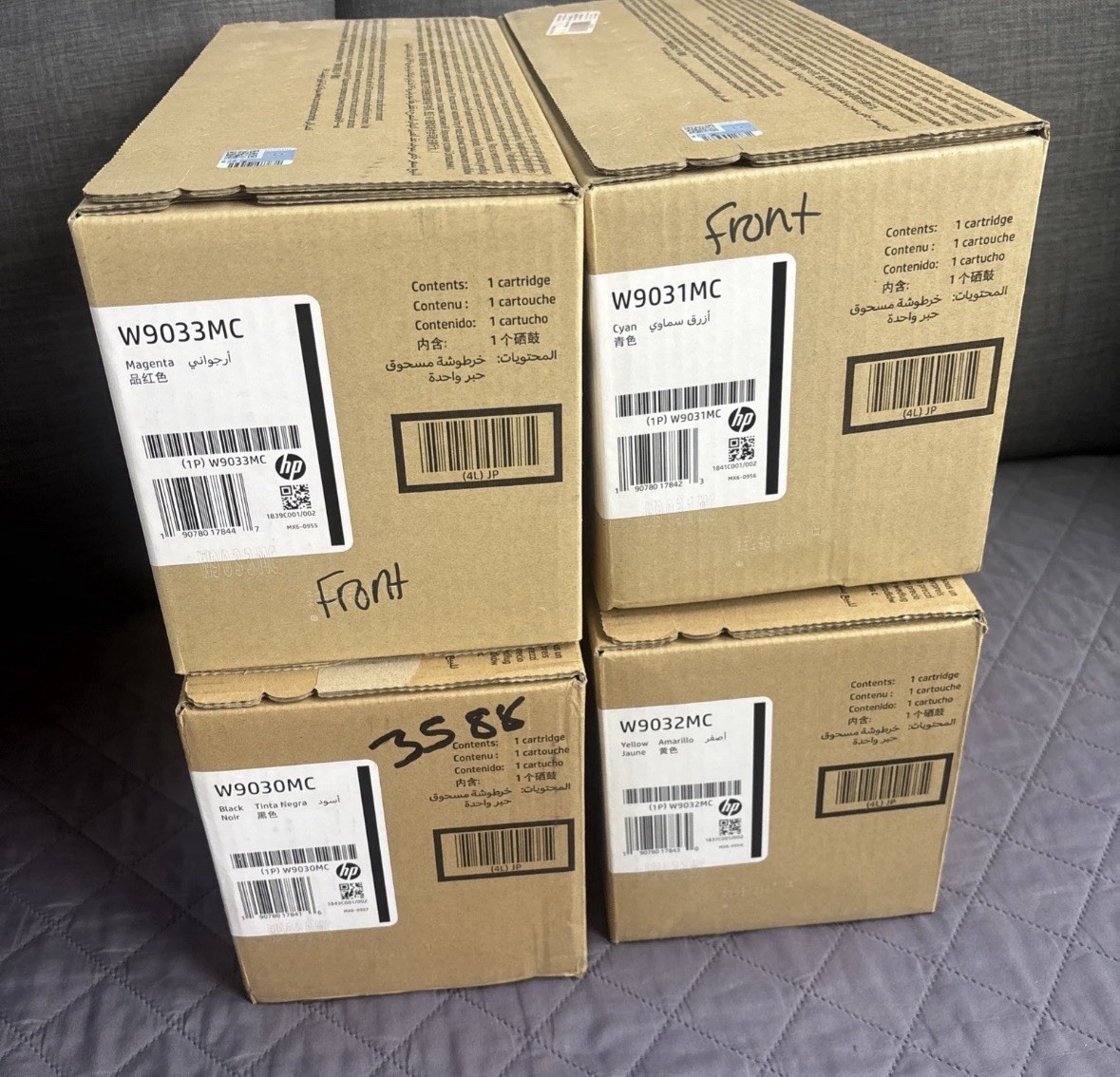 Genuine HP LaserJet W9030MC-33MC B/M/Y/C Toner Cartridges Full Set