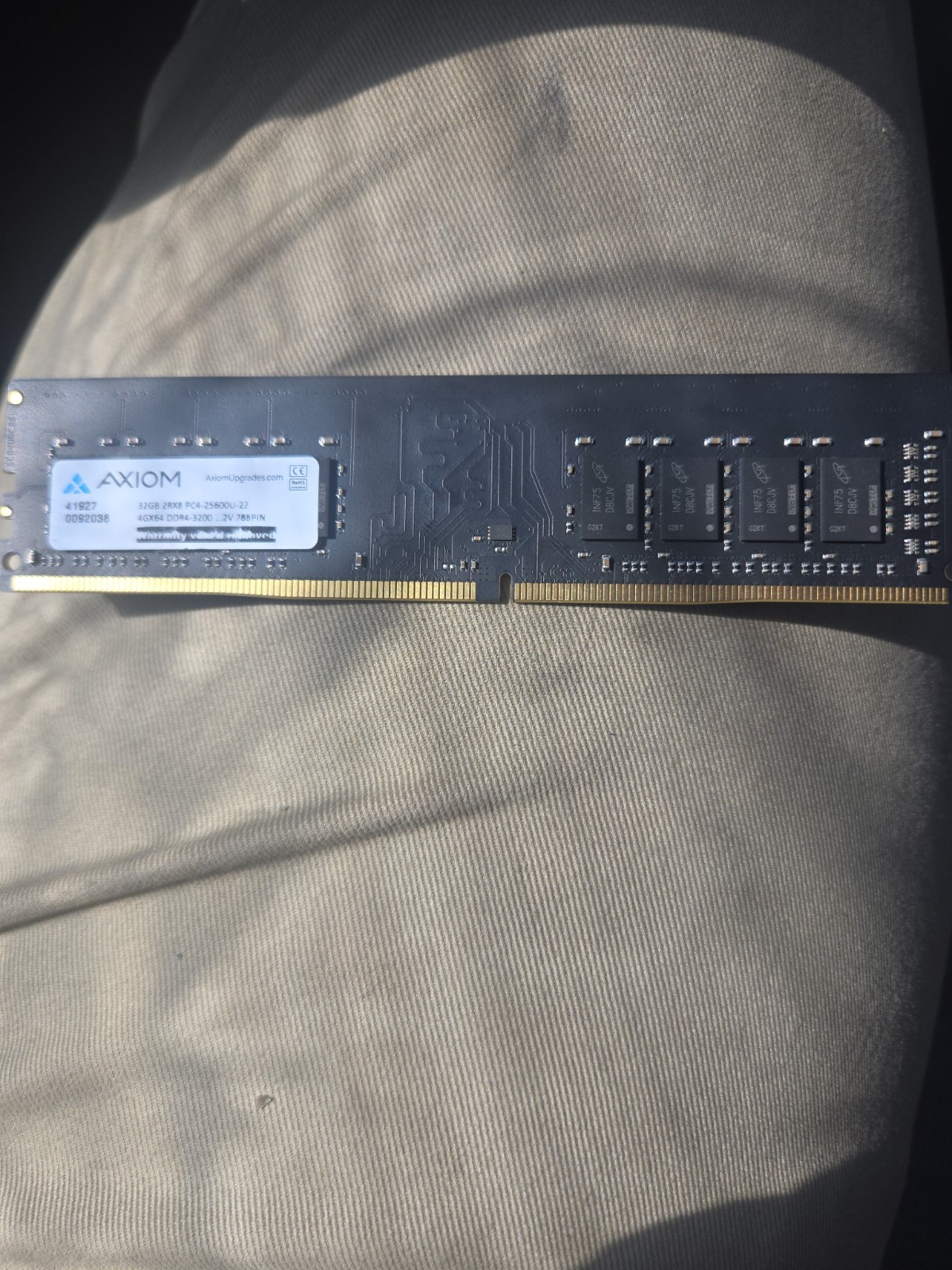 Axiom DDR4 32 GB 3200 DIMM 288-pin 3200 MHz / PC4-25600 DDR4 32GB AXIOM
