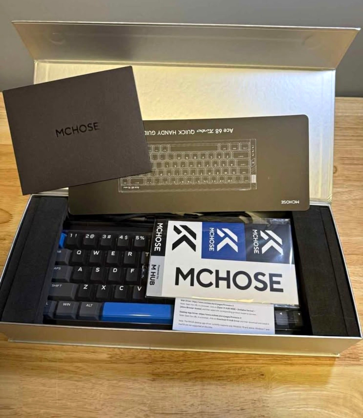 MCHOSE Ace 68 Turbo Magnetic Switch Keyboard Black/Blue QWERTY English