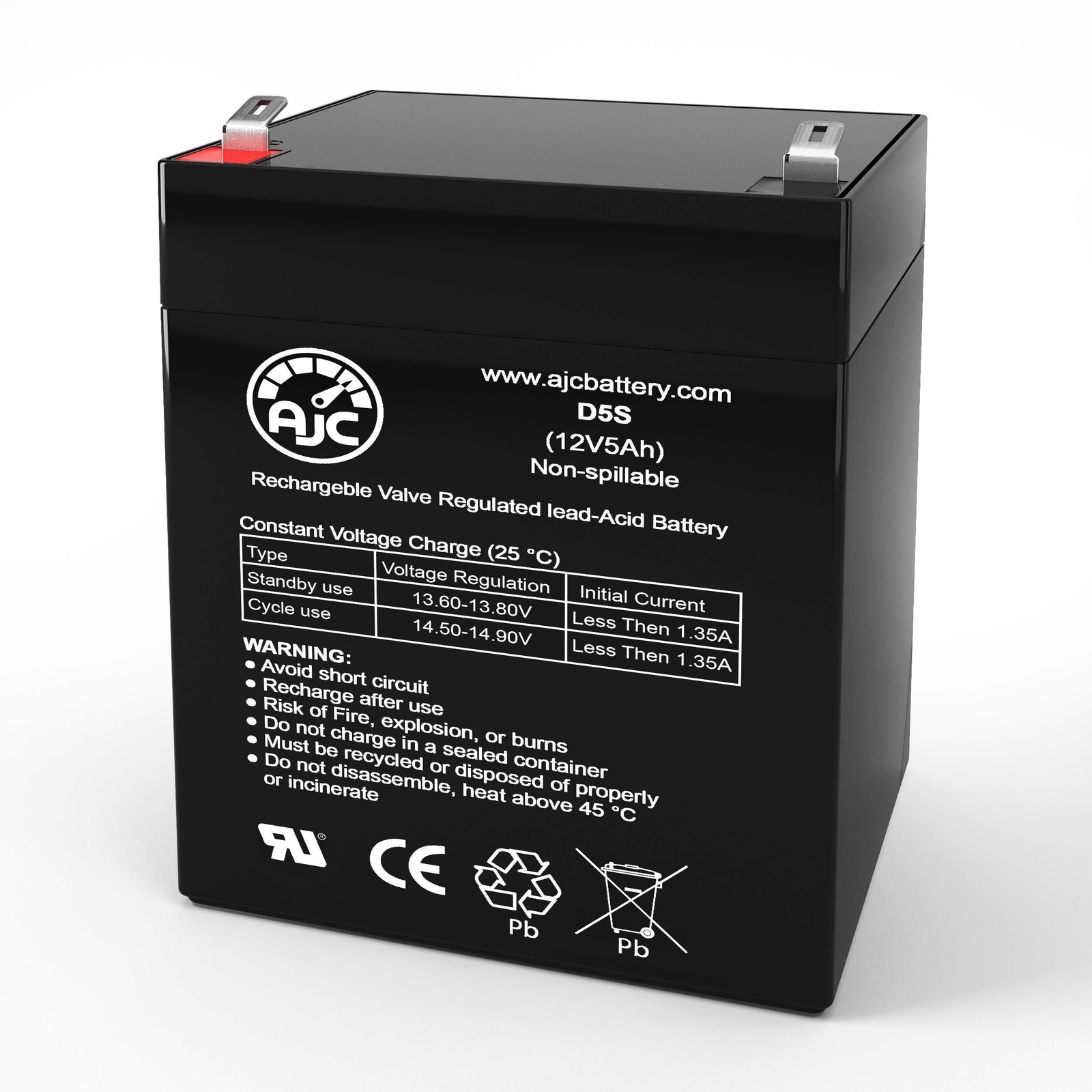 AJC Battery Compatible with Allen-Bradley 1609-B600N 12V 5Ah UPS Battery