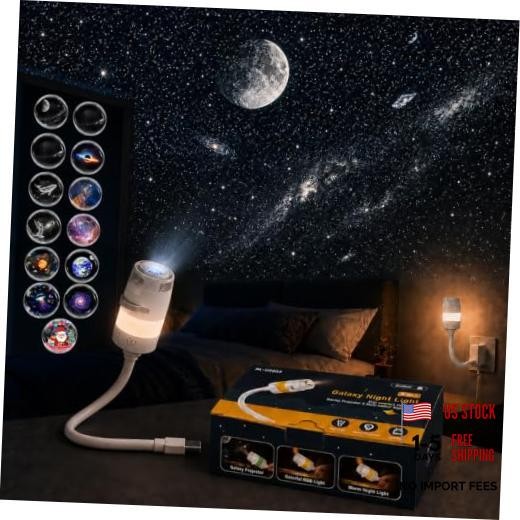 Galaxy Projector Night Light, USB Star Projector for Bedroom Ceiling