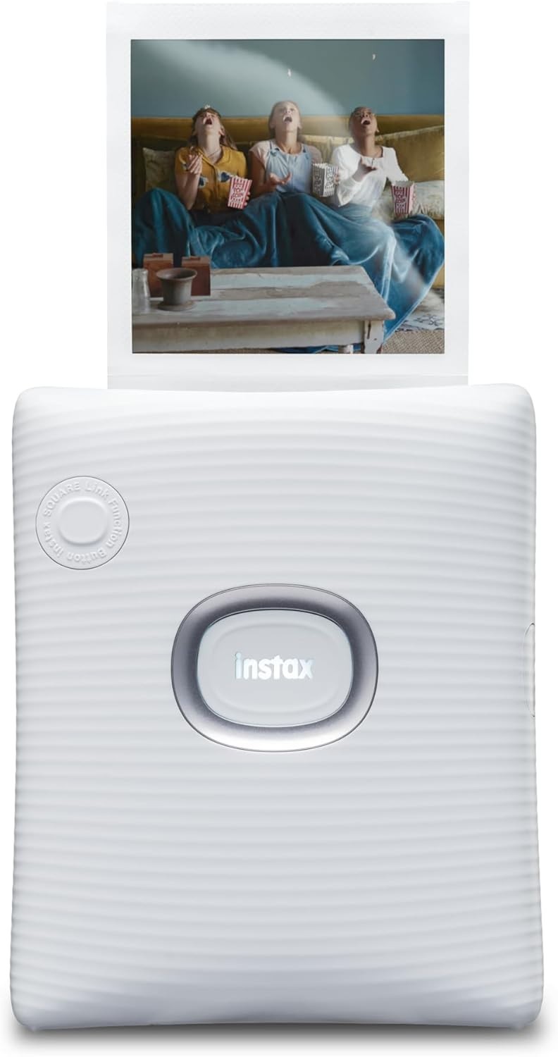 Fujifilm Instax Square Link Smartphone Printer White Bluetooth Monochrome 6 ppm