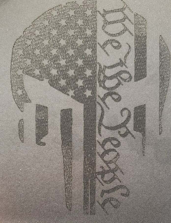 Mouse Pad With Wrist Rest - Black "We The People" Punisher