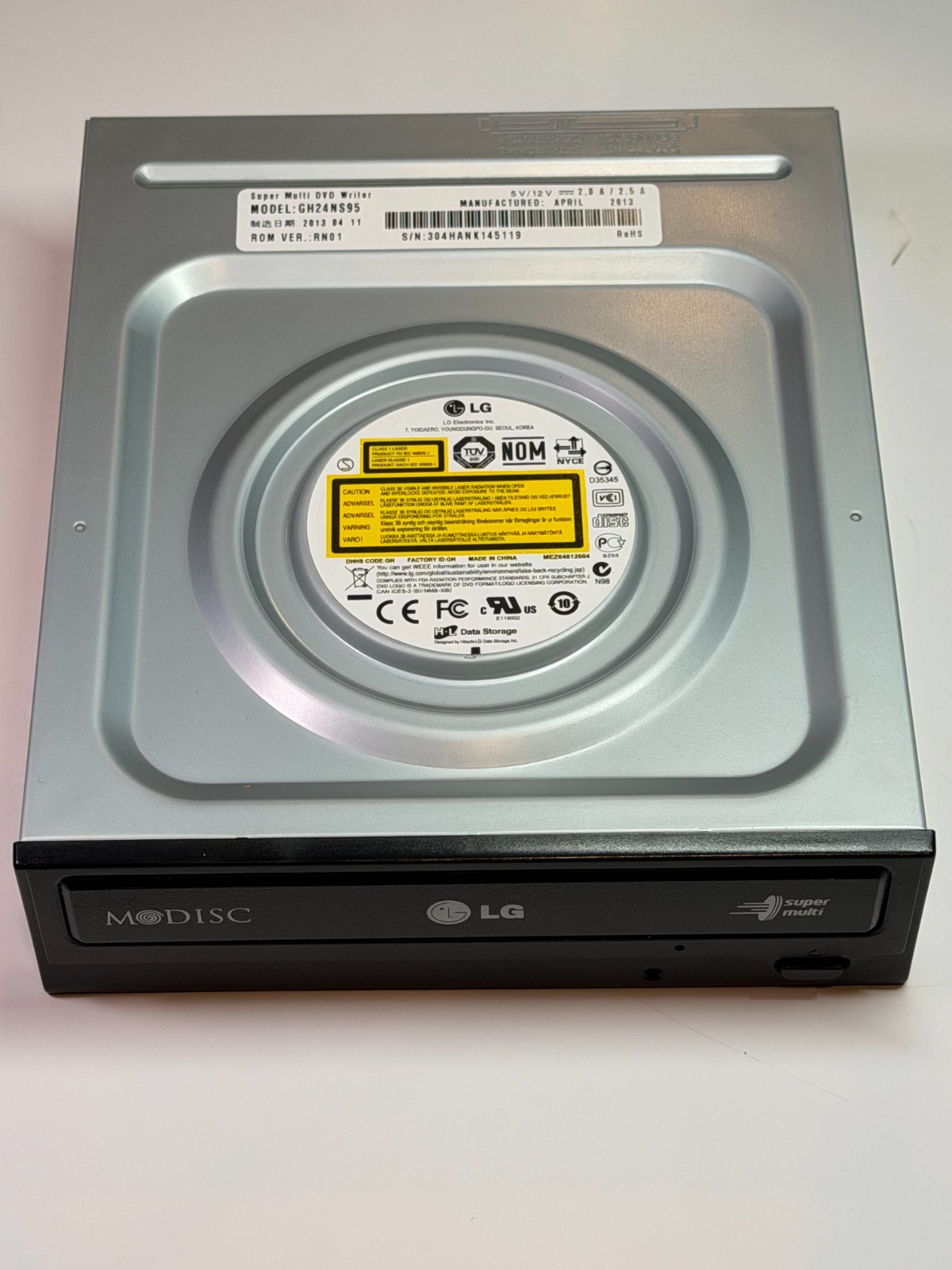 LG GH24NS95 24X SATA DVD CD Writer Burner M-DISC 5.25" Drive Tested