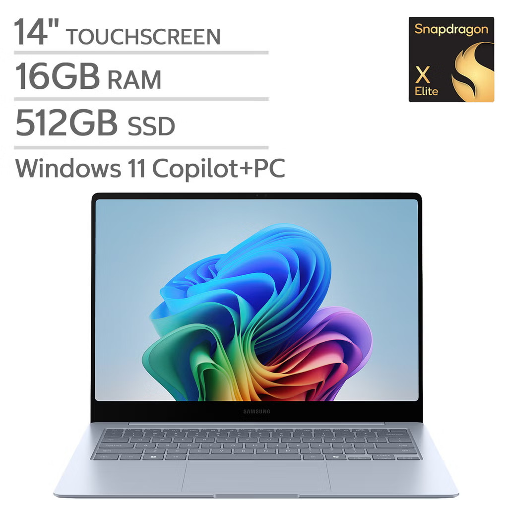 Samsung Galaxy Book4 Edge 14" Touch Snapdragon X Elite 16GB 512GB NP940XMA-KB1US