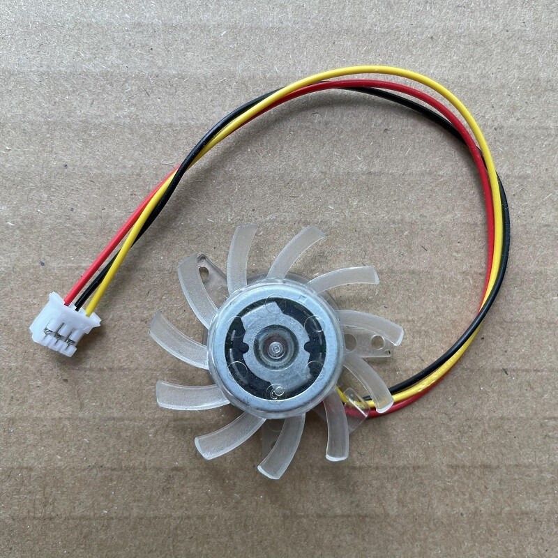 T124010SL DC12V 0.10A 3-wire Graphics Card Cooling Fan 30x30x23mm