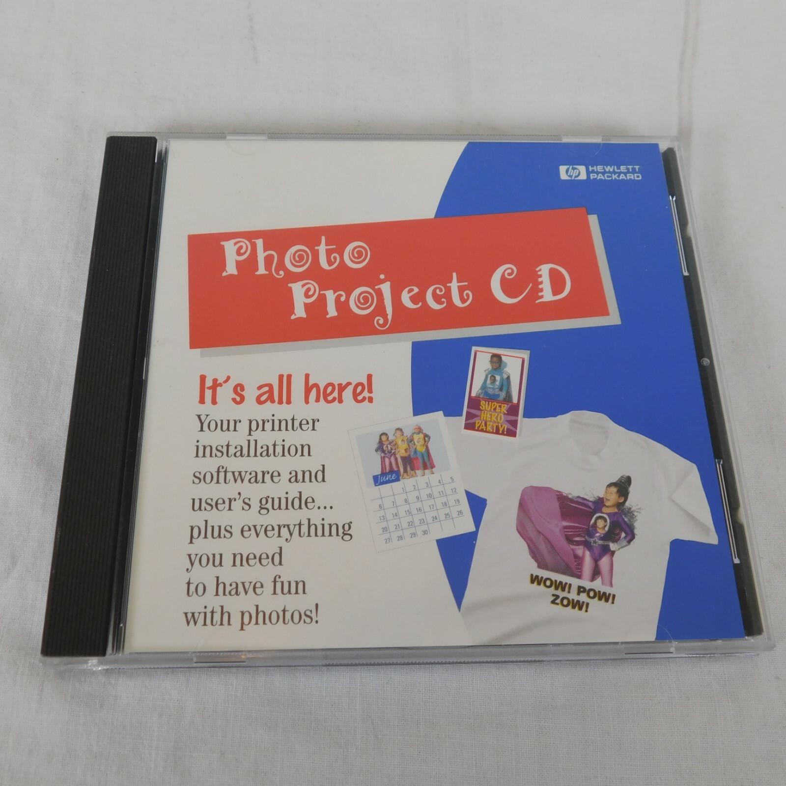 Photo Project CD ROM Hewlett Packard 1997 Have Fun w Photos PrintPak Iron-Ons