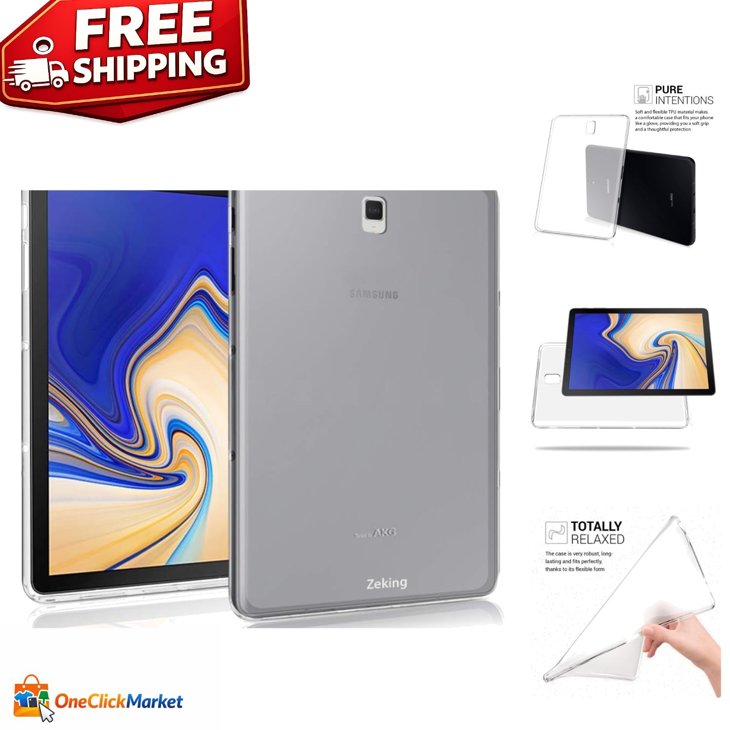 Protective Case for Galaxy Tab S4 10.5” - Ultra Slim TPU Design