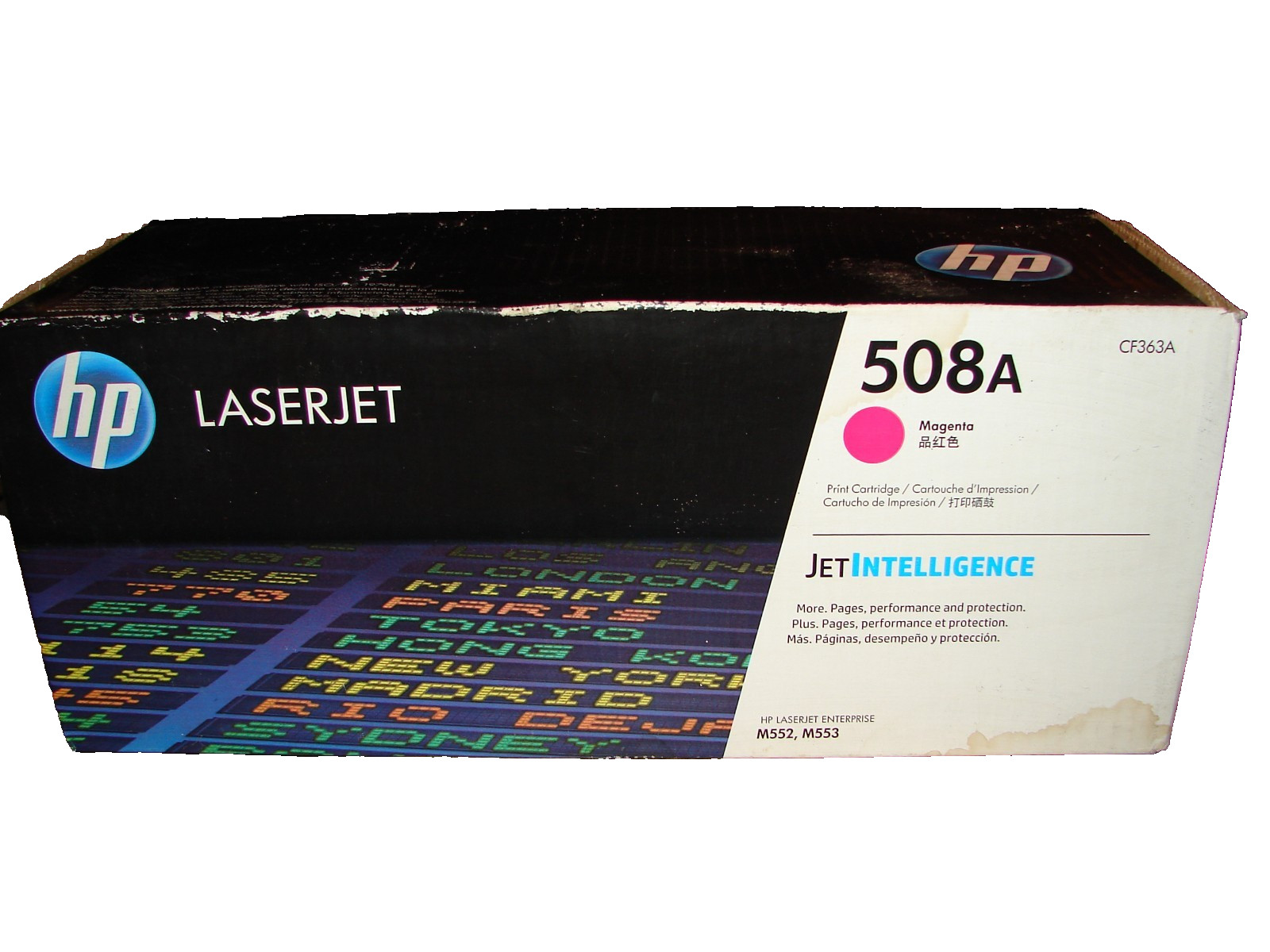 New In Box HP 508A Magenta Toner Cartridge CF363A New Sealed Nice M552,M553
