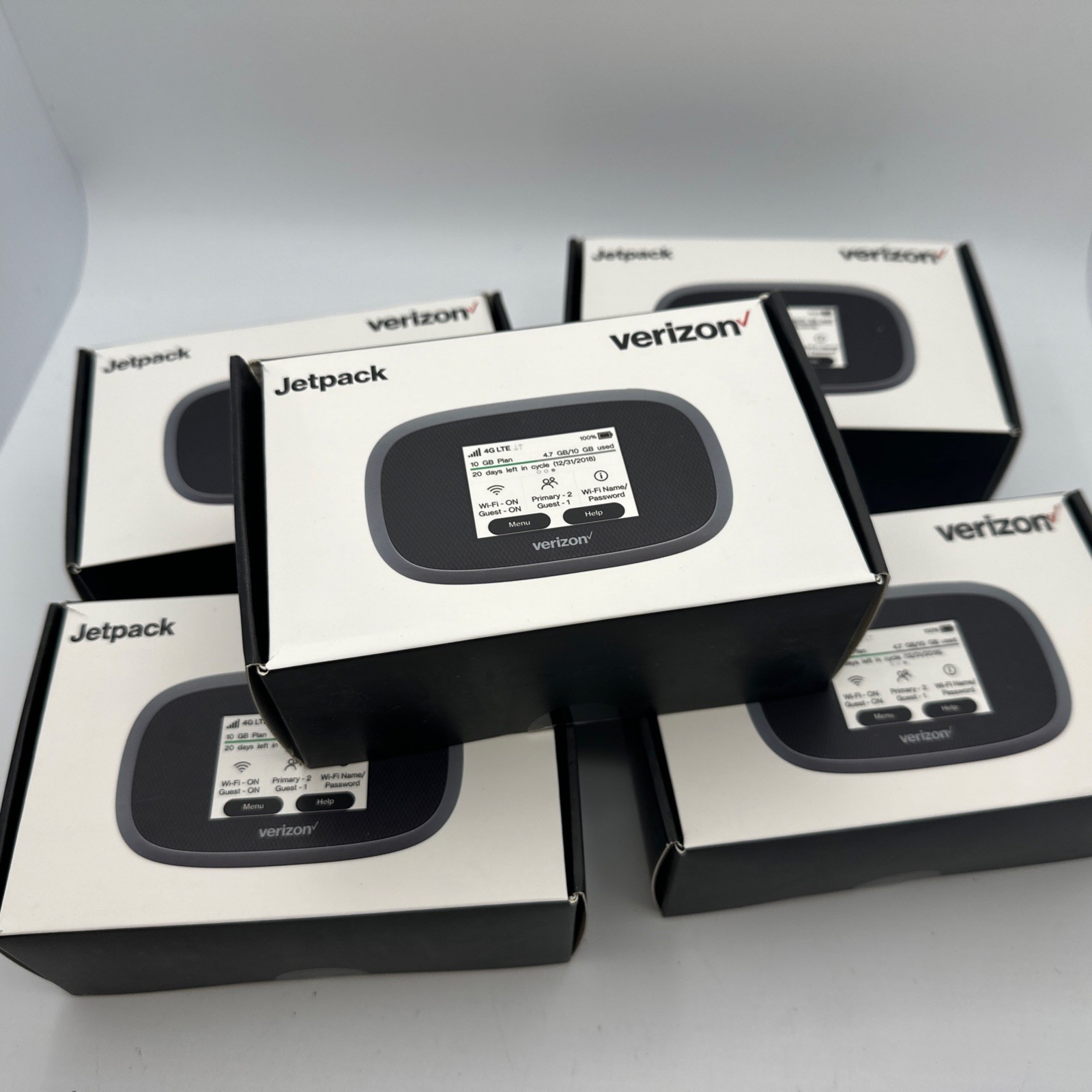 NEW In Box Verizon Jetpack MIFI8800L UNLOCKED 4G Hotspot Modem Verizon Lot Of 5