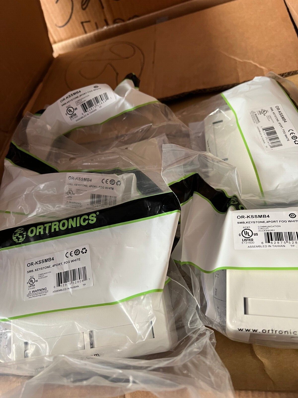 Qty. 5 - KSSMB4 - 4 Port Ortronics Surface Mount Box
