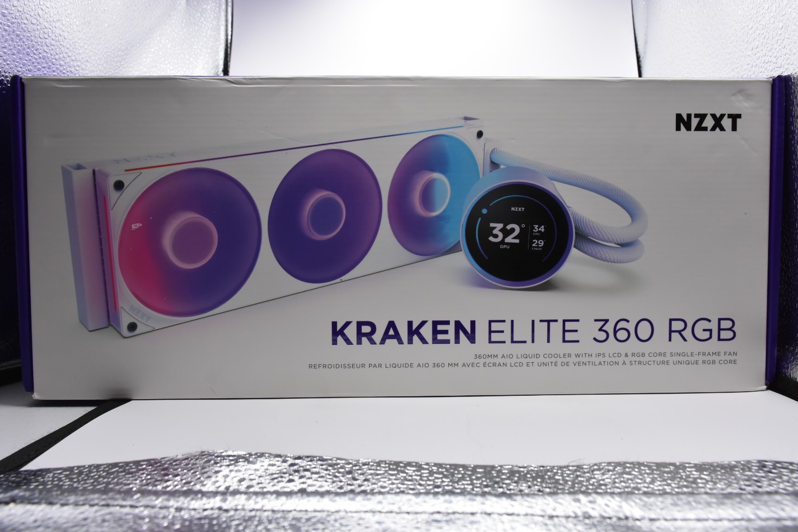 NZXT Kraken Elite 360 RGB AIO CPU Liquid Cooler White 360mm Radiator