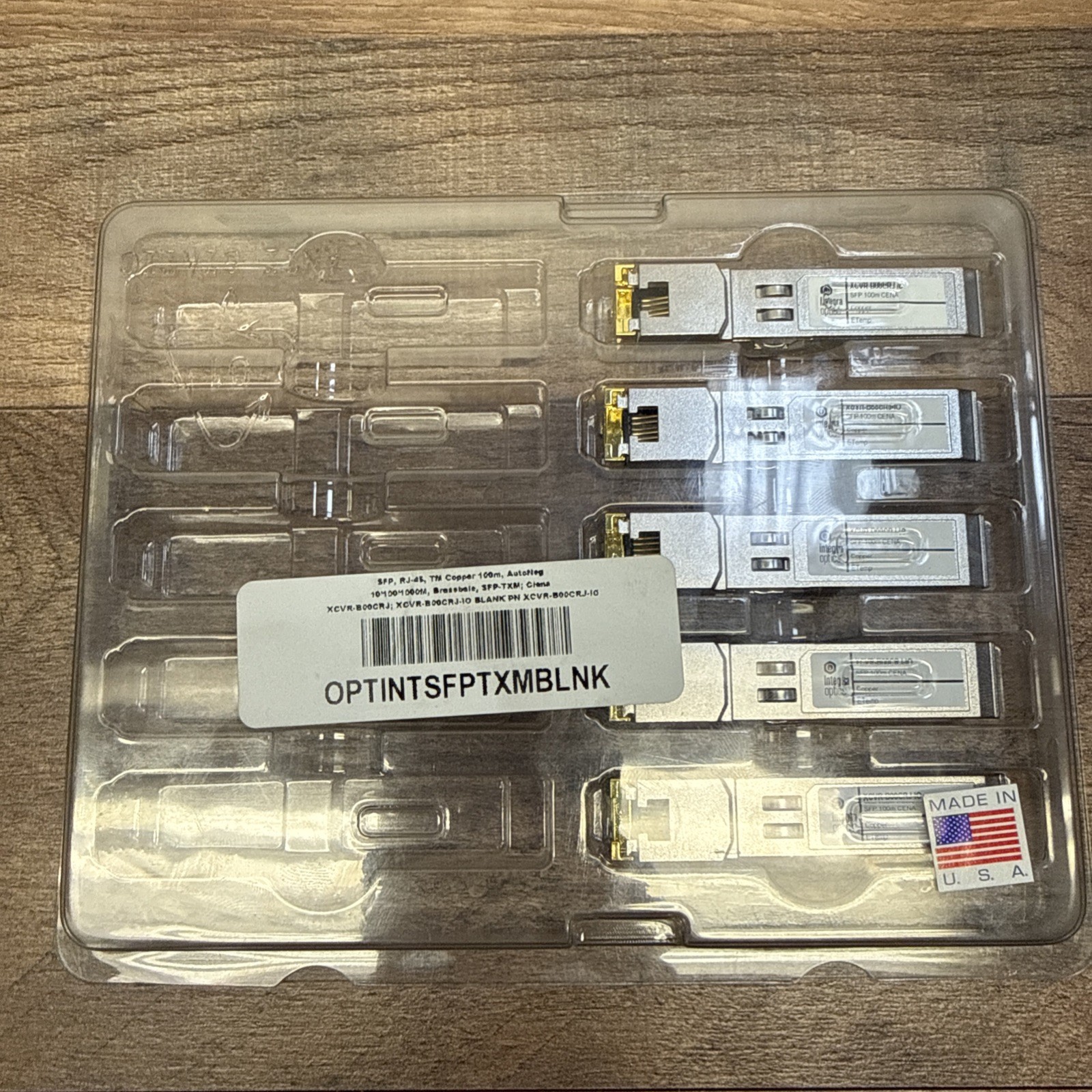 Lot of 5 Integra Copper SFP RJ-45 Ciena