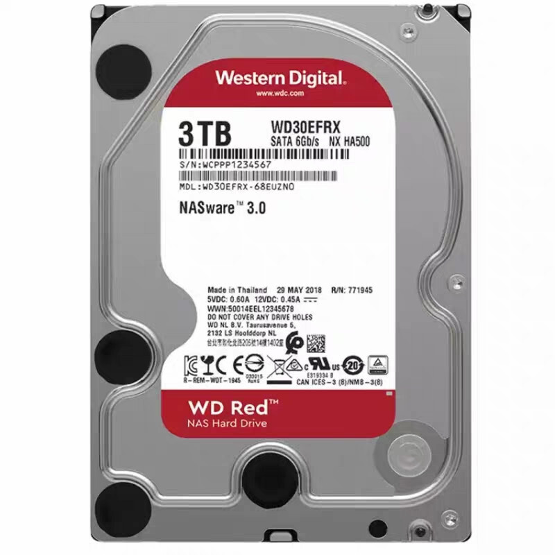 FOR FIT Western Digital 3TB WD30EFRX 5400RPM SATA 3.5" Internal NASware HDD