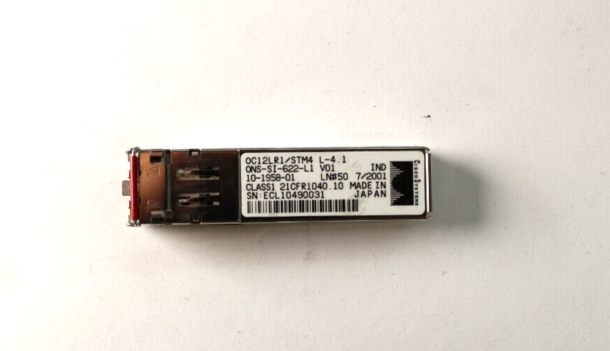 Cisco OC12LR1/STM4 L-4 ONS-SI-622-L1 10-1958-01/02 Optical Transceiver