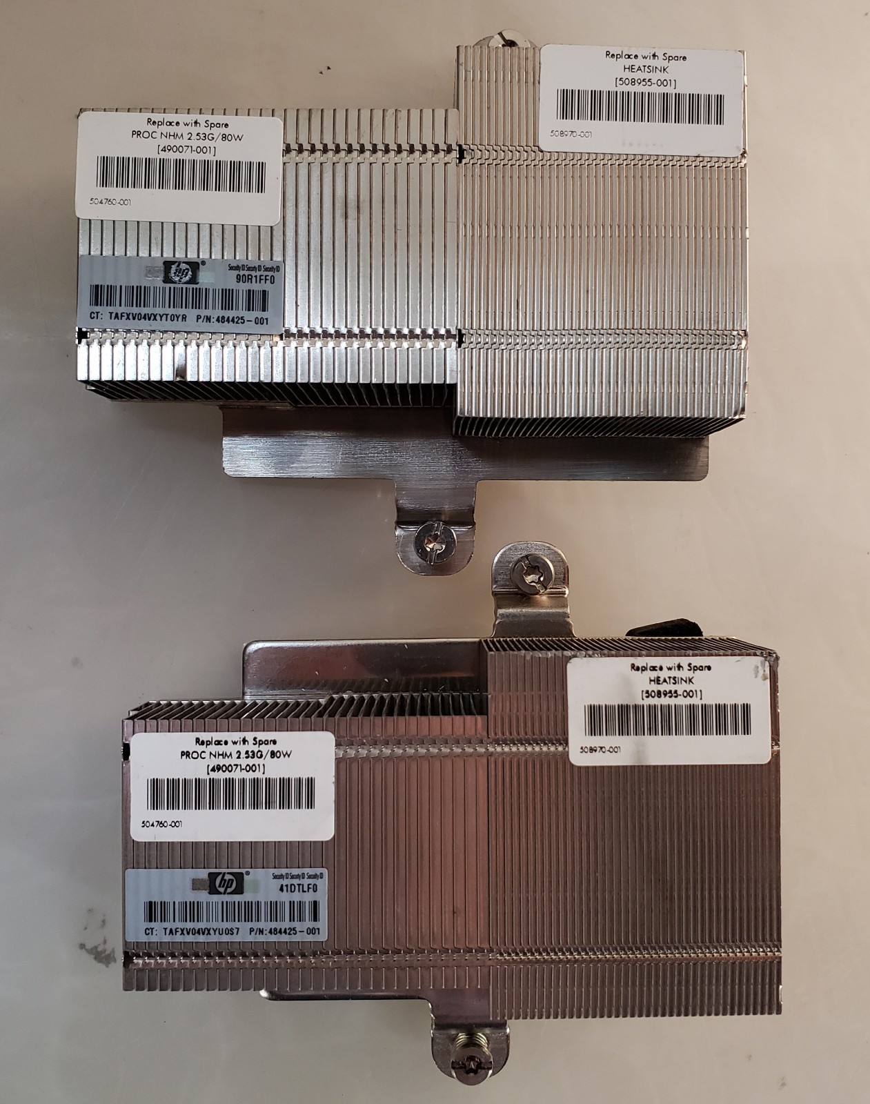 Pair of OEM HP 508955-001 G6/G7 Heat Sinks