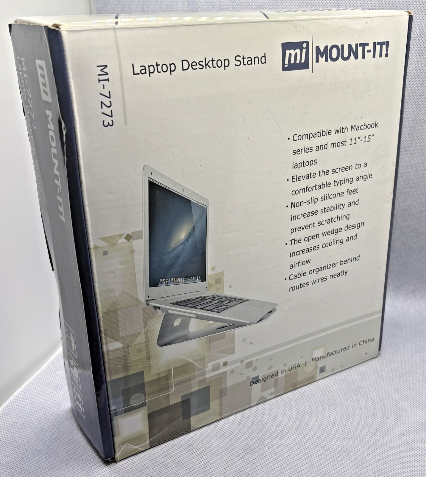 Mount-It Laptop Stand Tilted Laptop Riser for 11"-15" Notebooks (MI-7273)