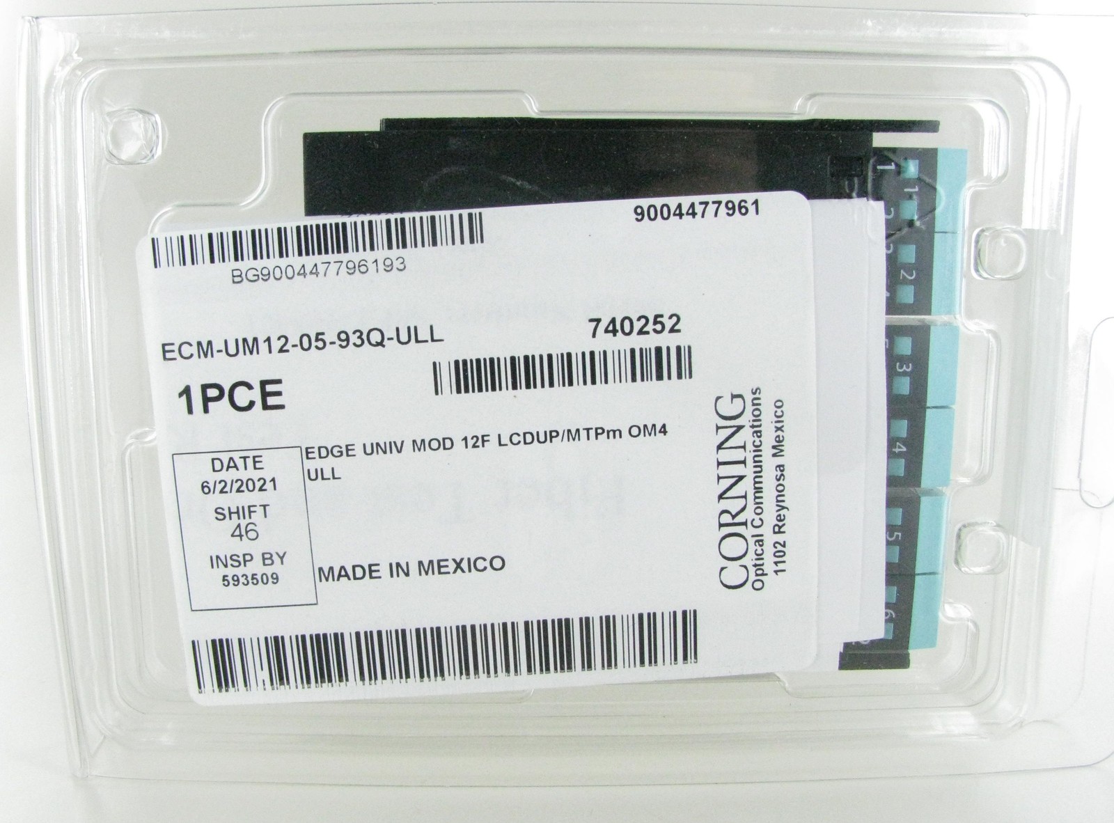 Corning ECM-UM12-05-93Q-ULL EDGE Ultra Low Loss 12F OM4 LC to MTP Module ~STSI