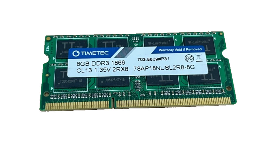 Timetec 8GB DDR3L 1600 1.35V 2Rx8 CL11 Notebook Ram