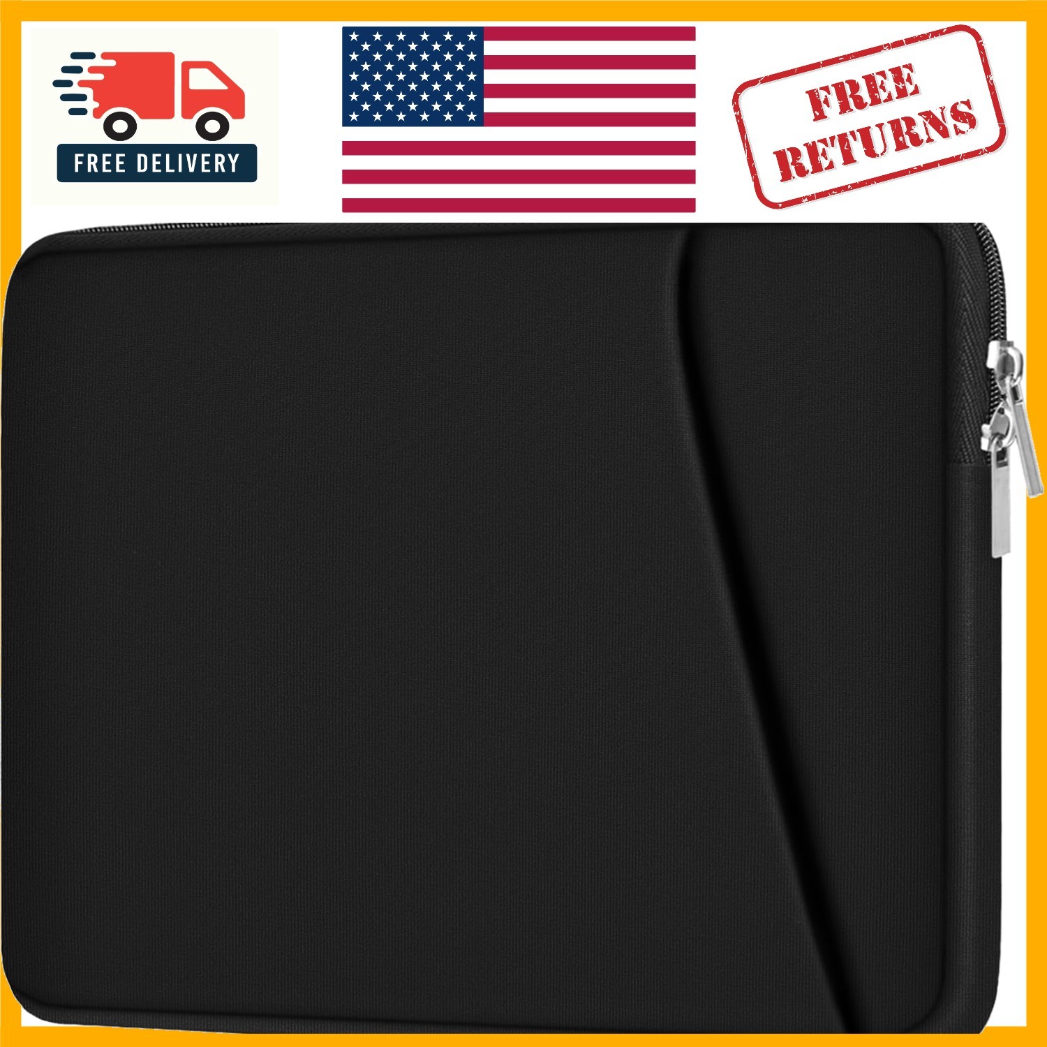 Sleek Black 17-Inch Laptop Case - Lightweight & Scratch-Resistant Protection