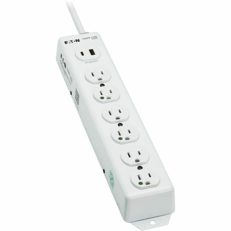 Tripp Lite Safe-IT UL 1363 6-Outlet Medical-Grade Power Strip, 15 ft. Cord