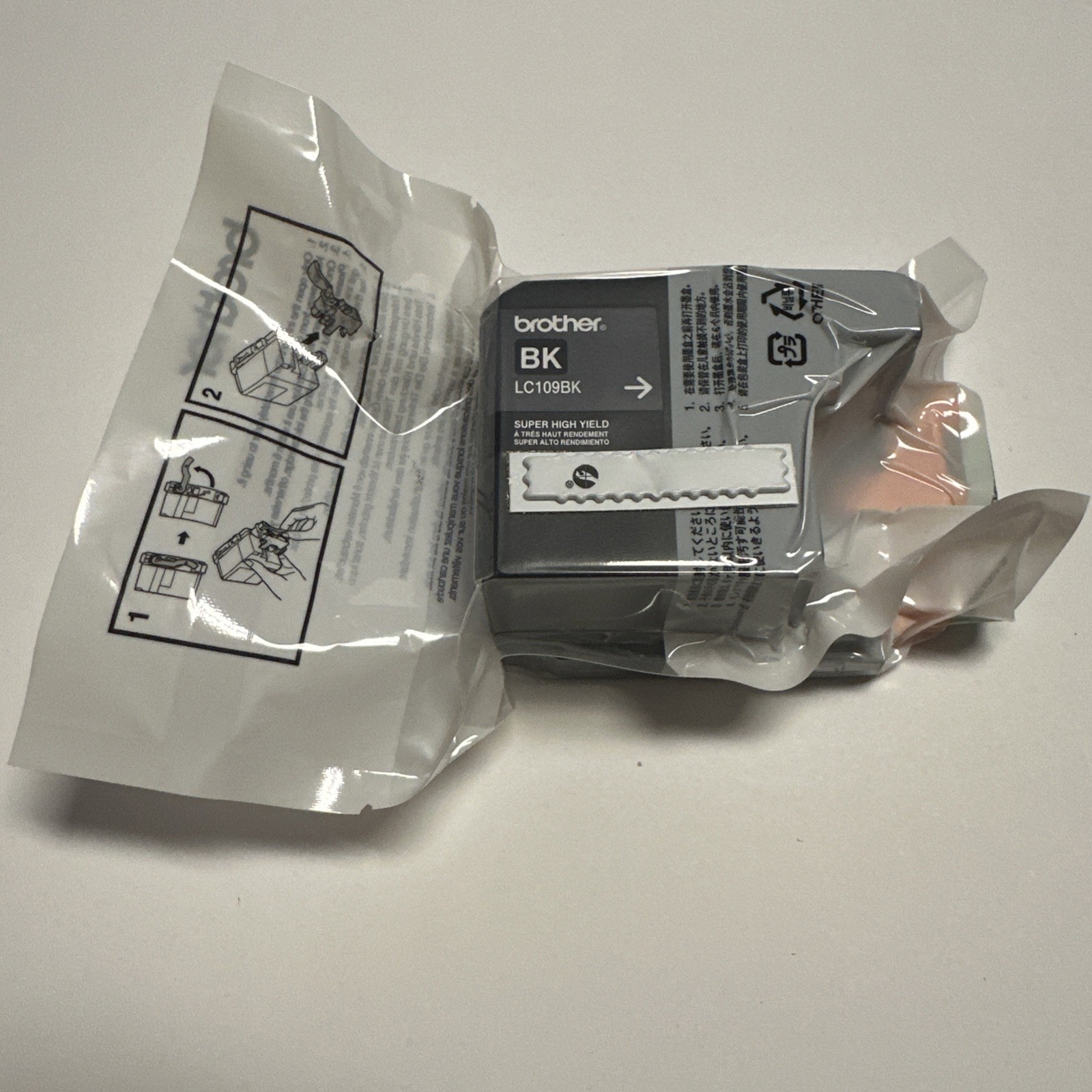 Genuine Brother LC109BK XXL Super High Yield Black Ink Cartridge. Expired.