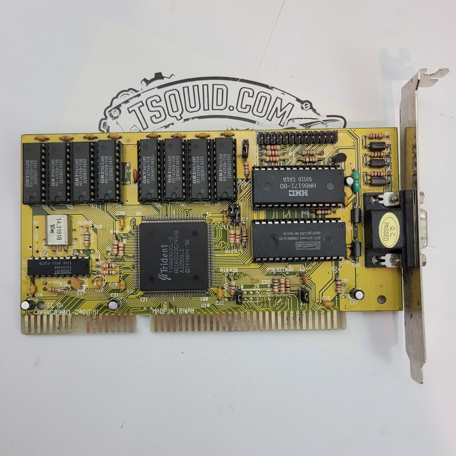 Trident TVGA8900CL-B ISA Video Card Vintage 16-bit VGA Graphics Adapter