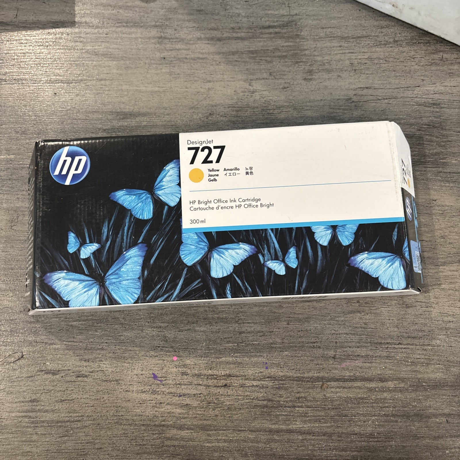 5/2023 Genuine HP 727 Yellow 300ml F9J78A DesignJet T1500 T920 T2500 Retail Box