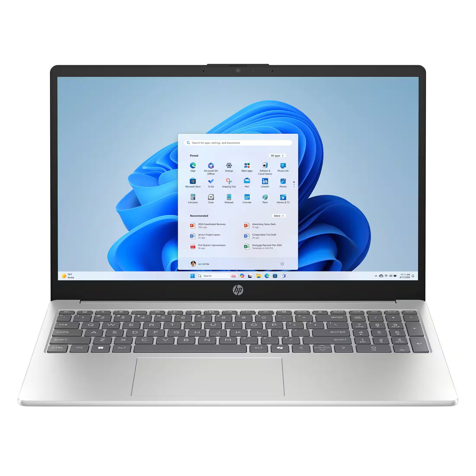 HP - 15-fd0094wm 15.6 in HD - Intel N250 - 4GB RAM - 128GB UFS - Home W11 Home