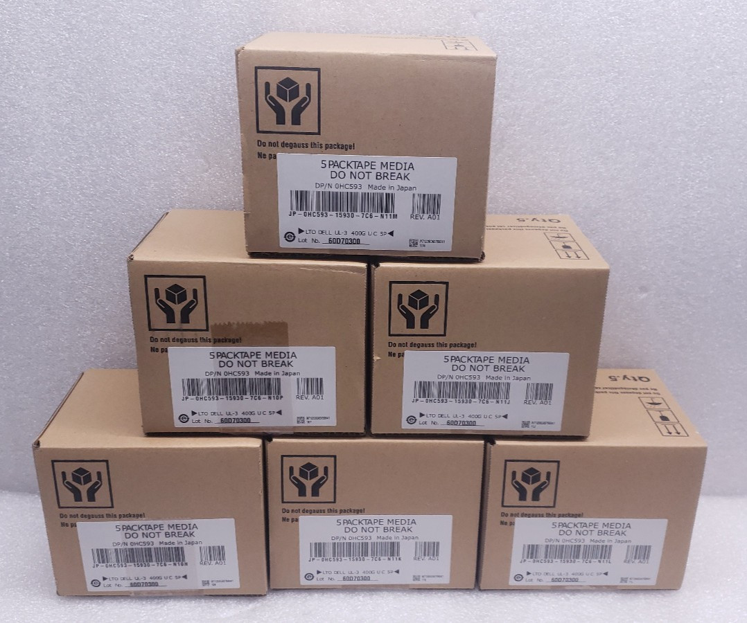 (Lot Of 30) Dell LTO Ultrium 3 Data Cartridge 400GB Native 800GB 5 Packs #99