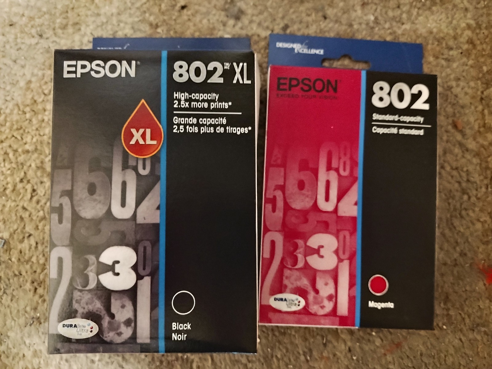 2025 Genuine Lot EPSON 802XL INK 802 WORKFORCE WF-4720-4740 EC-4020-4040 Magenta