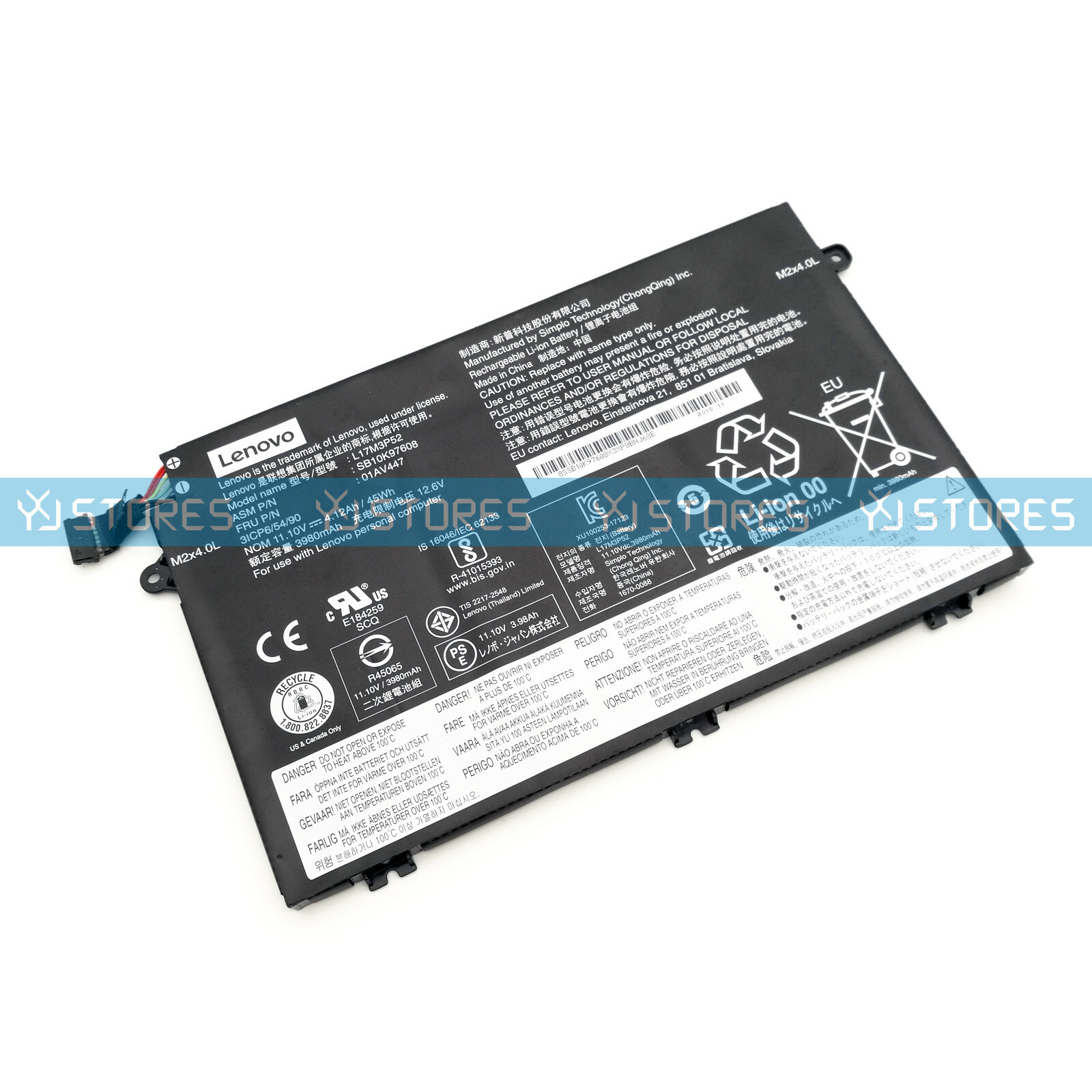 Genuine L17M3P51 L17C3P51 01AV448 01AV446 Battery for Lenovo ThinkPad E480 E490