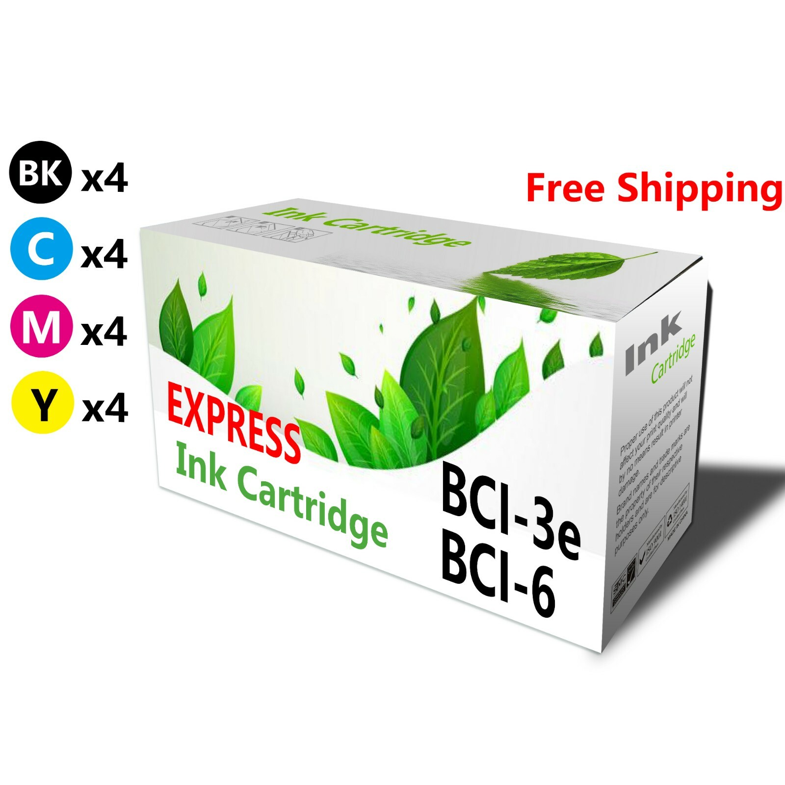 4-pk BCI-3e BCI 6  ink for PIXMA MP780 PIXMA iP3000 PIXMA MP750 Printer