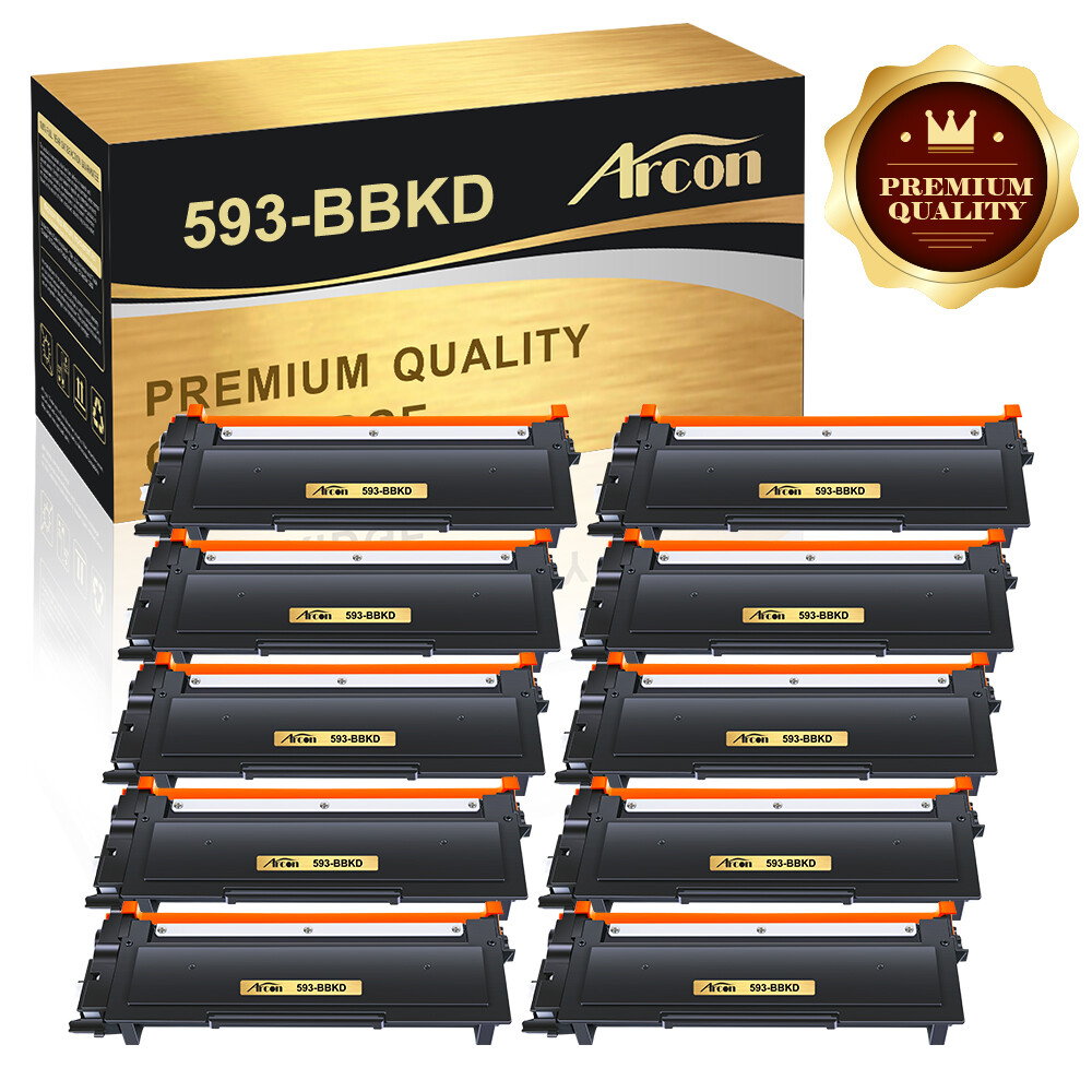 10-Pk/Pack E310 Toner Cartridge For Dell E310DW E515DN E515DW E514DW 593-BBKD