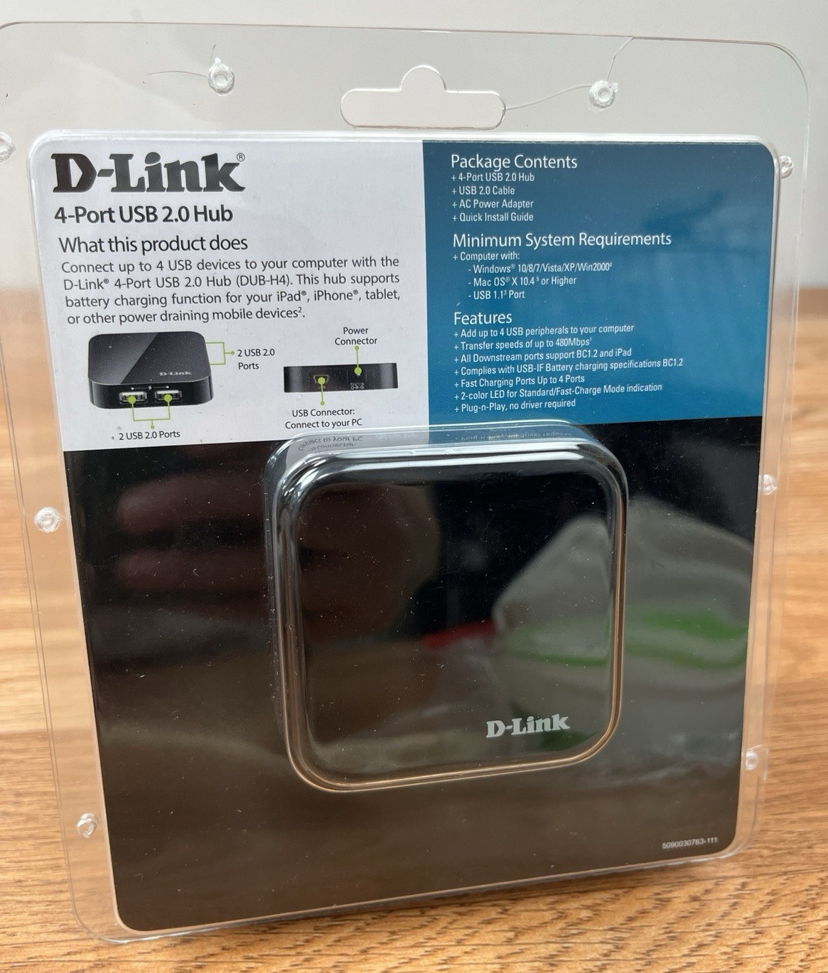 D-Link 4-Port USB 2.0 Hub (DUB-H4)
