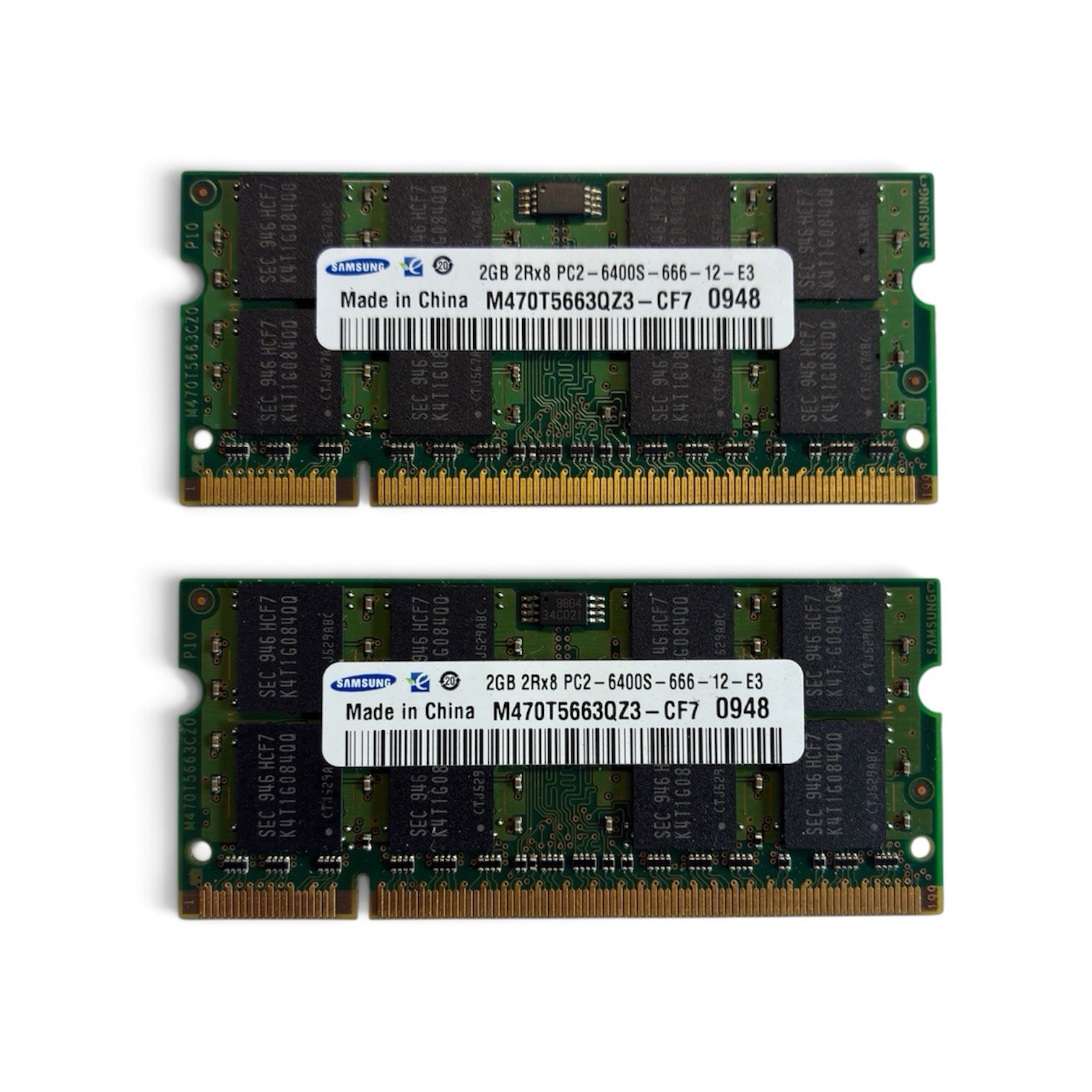 2x 2GB SAMSUNG RAM modules For HP 2Rx8 PC2-6400S-666-12-E3