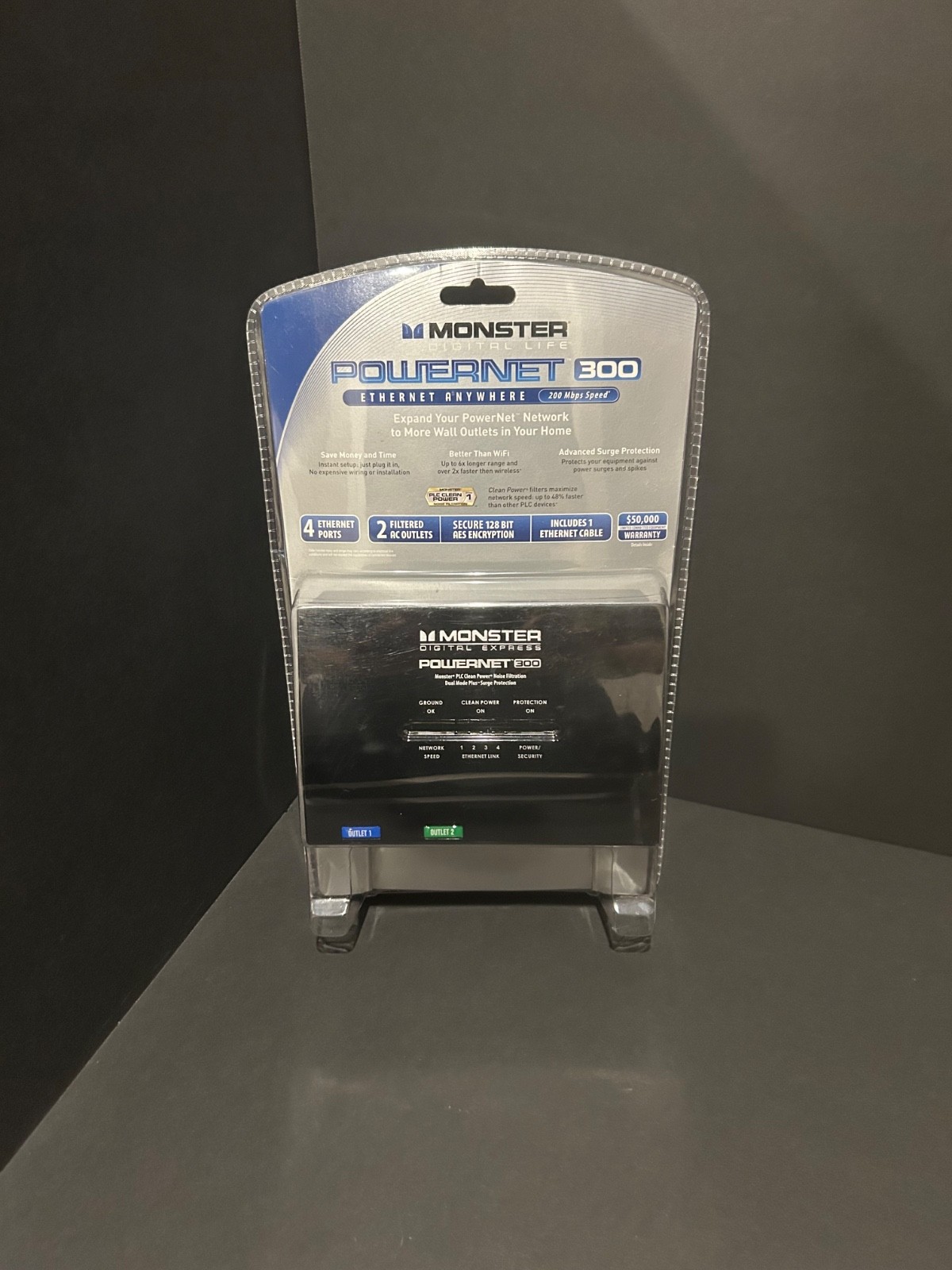 BRAND NEW Monster Powernet 300 Digital Express Ethernet Anywhere 200 Mbps NICE