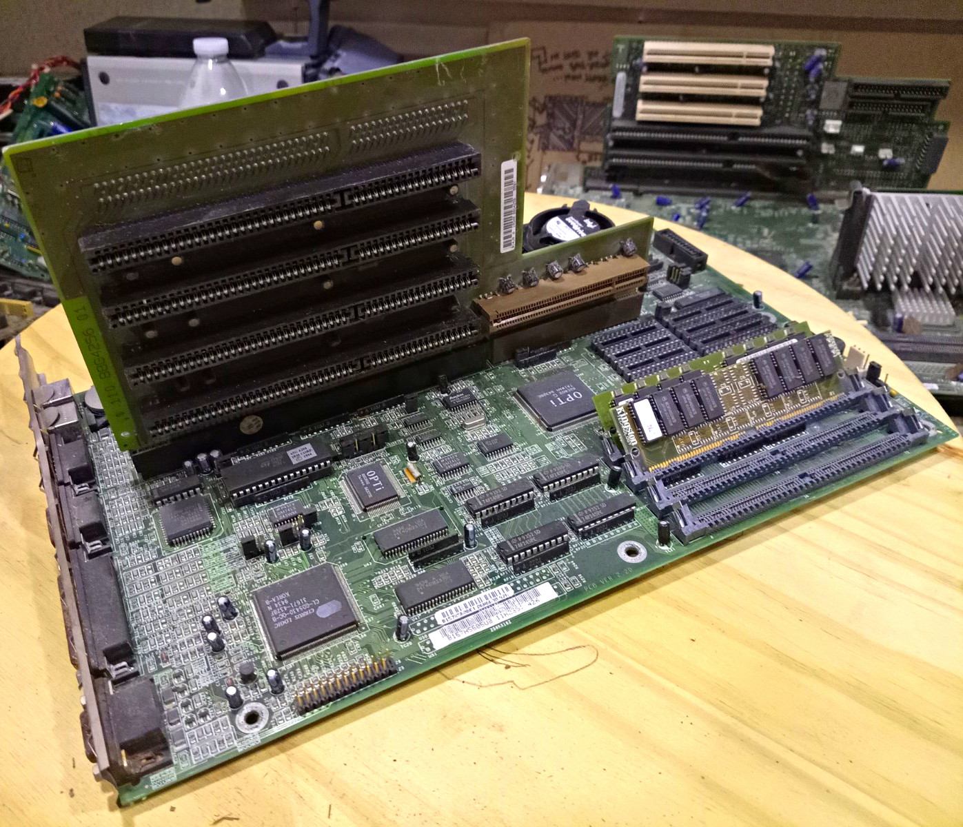 Vintage IBM LPX Motherboard Combo w/ Intel Pentium OverDrive CPU & ISA Riser Car