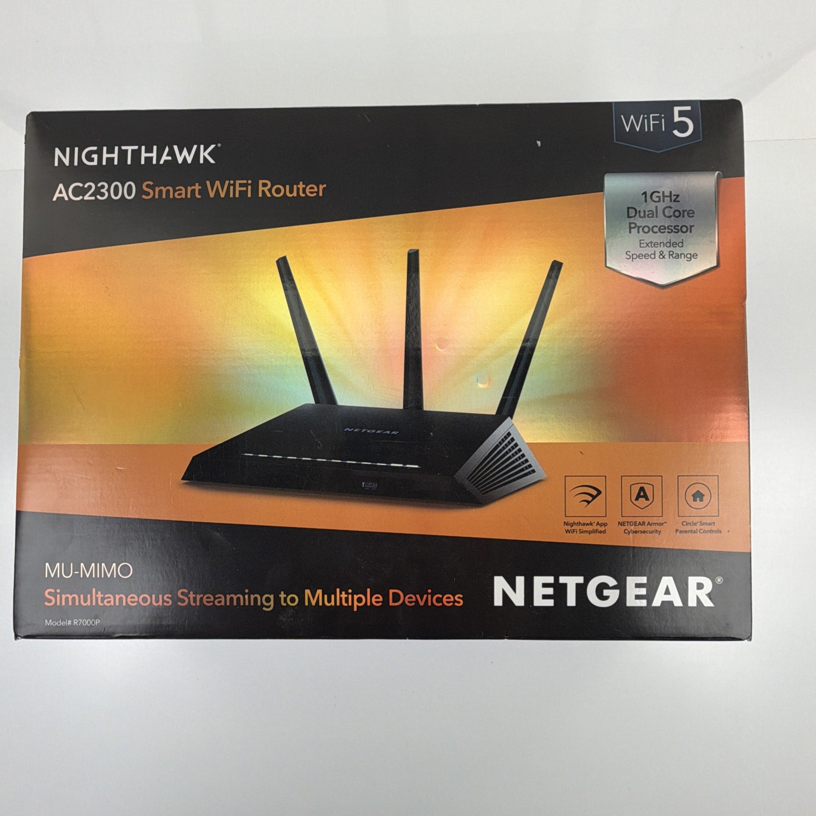 NETGEAR Nighthawk AC2300 R7000P 1625Mbps 5 Port Wi-Fi Router - Open Box