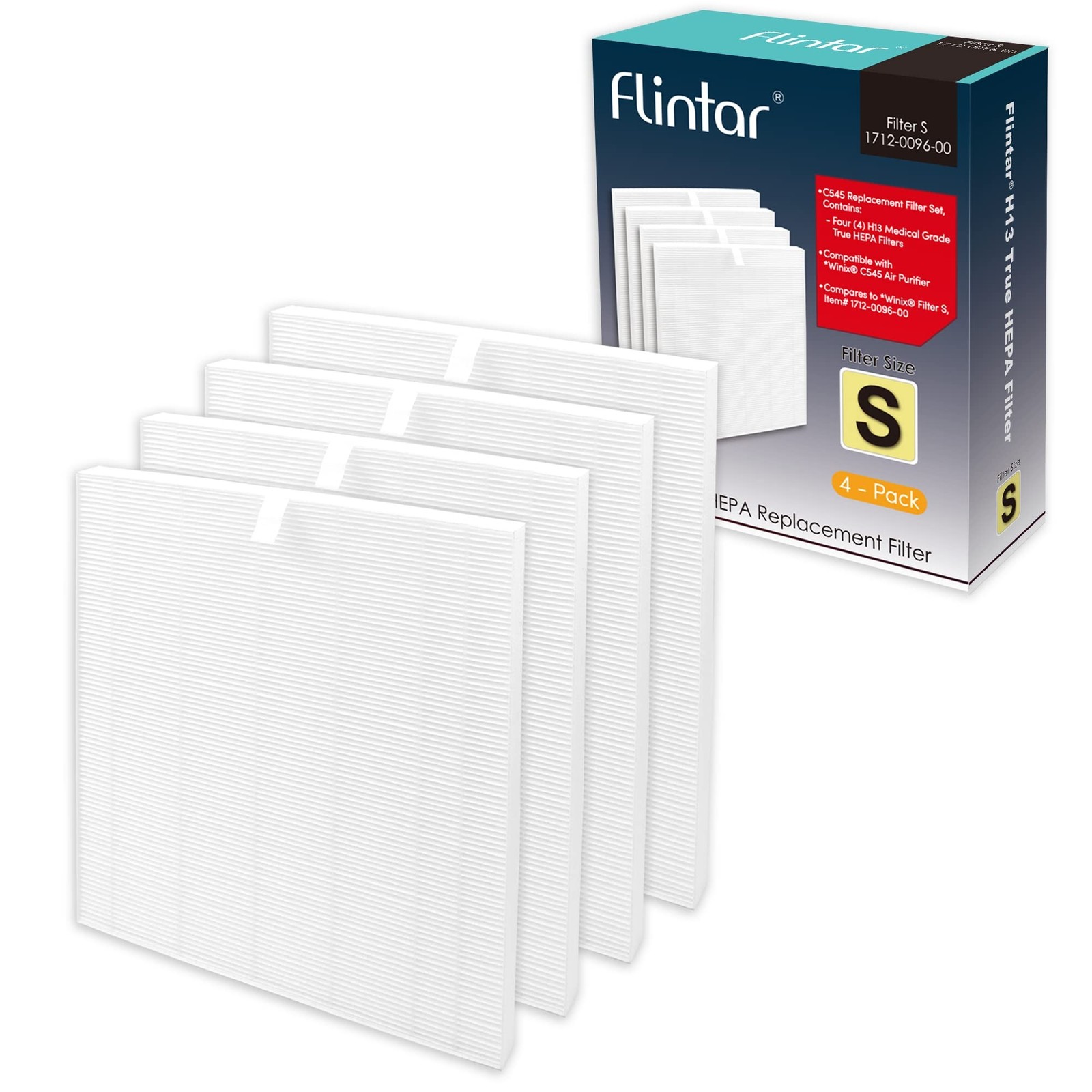 Flintar C545 Replacement Filter S, Compatible with Winix C545 Air Purifier, P...