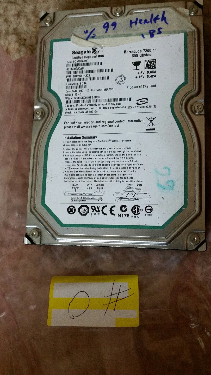 Seagate Barracuda 7200.11 (ST3500320AS) HDD 9BX154-303