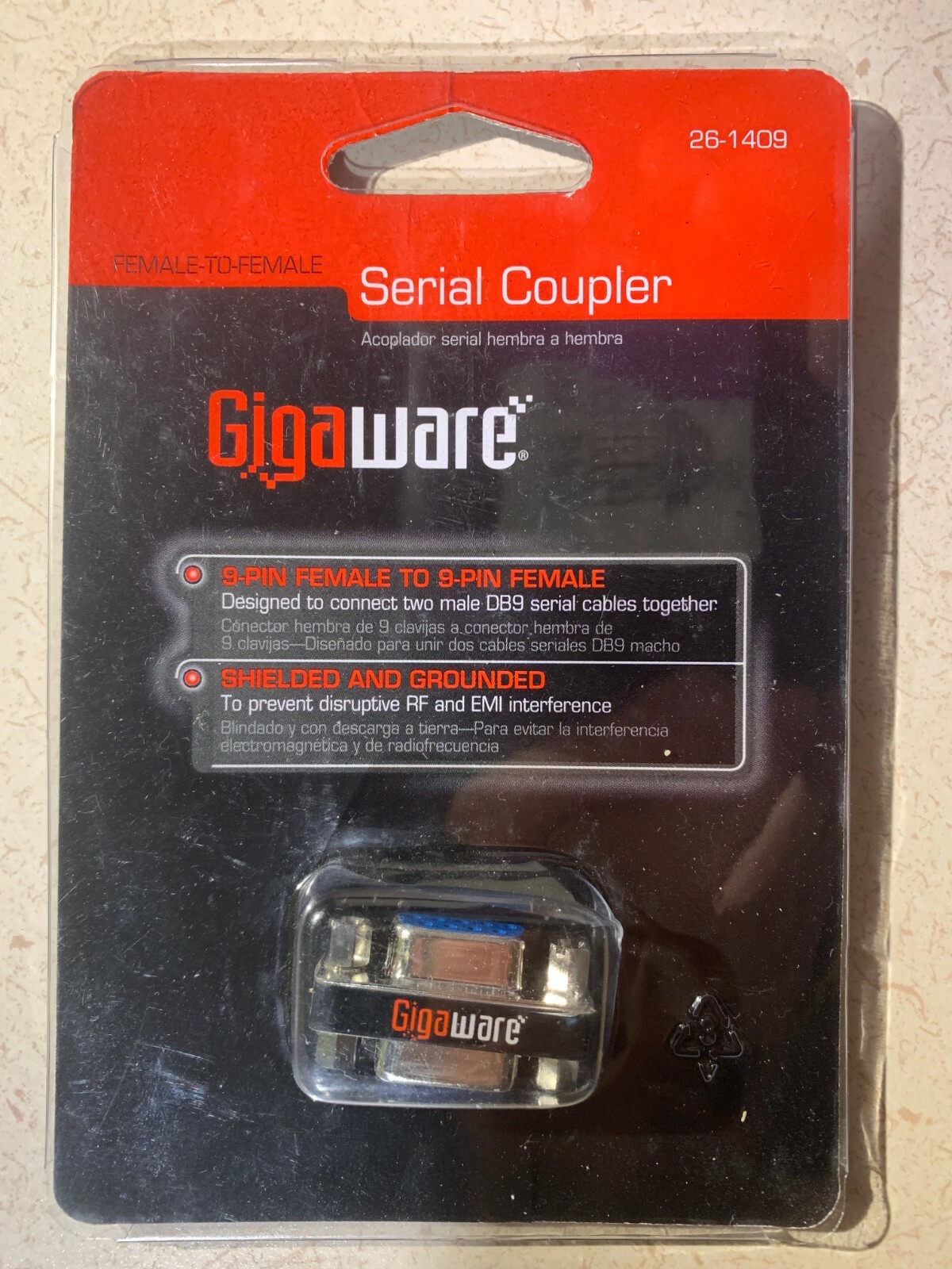 Gigaware 26-1409 9 Pin Female to 9 Pin Female Serial Coupler NEW Old Stock